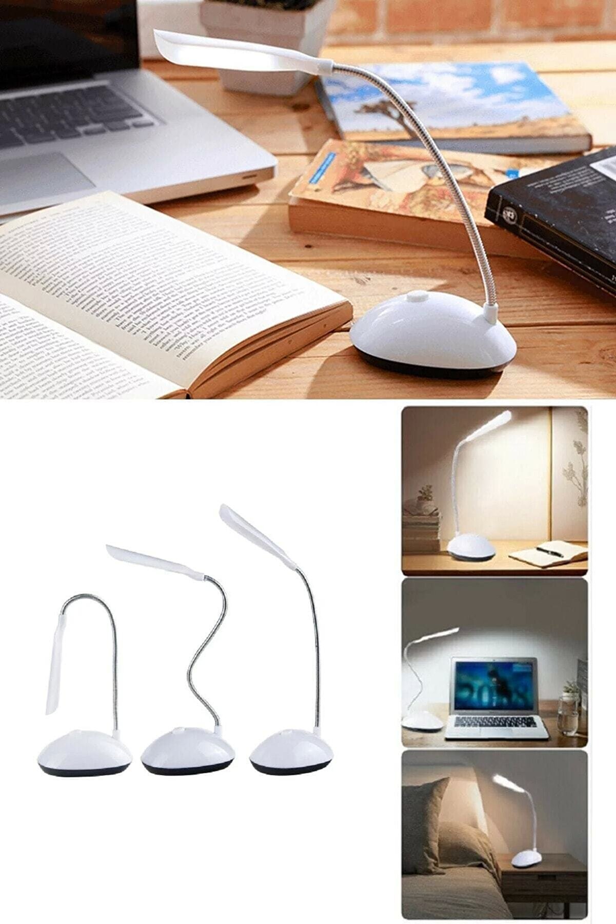 Biterse Bükülebilir Pilli LED Mini Masa Lambası