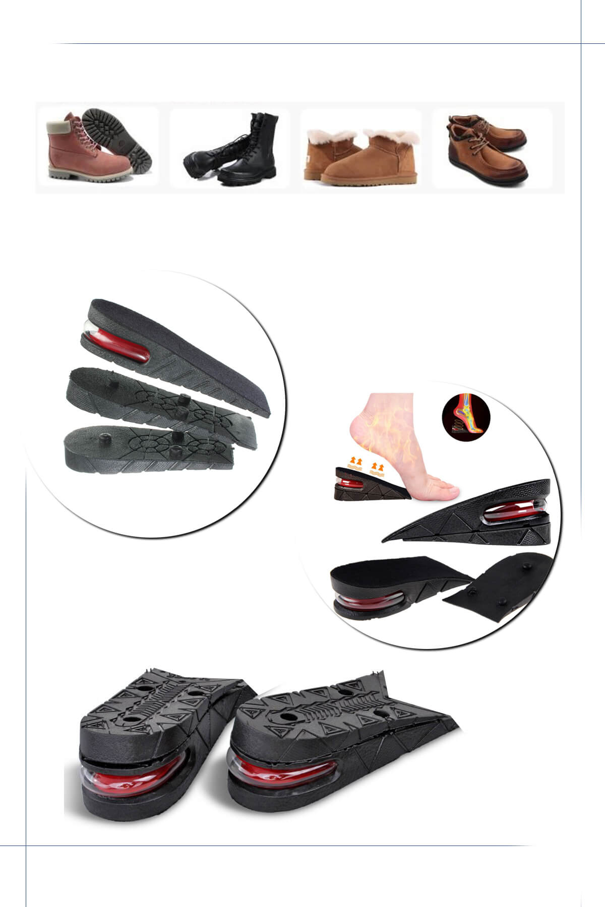 Etika Hava Yastıklı Boy Uzatıcı Tabanlık 5 Cm Daha Fazla Boy Uzunluğu