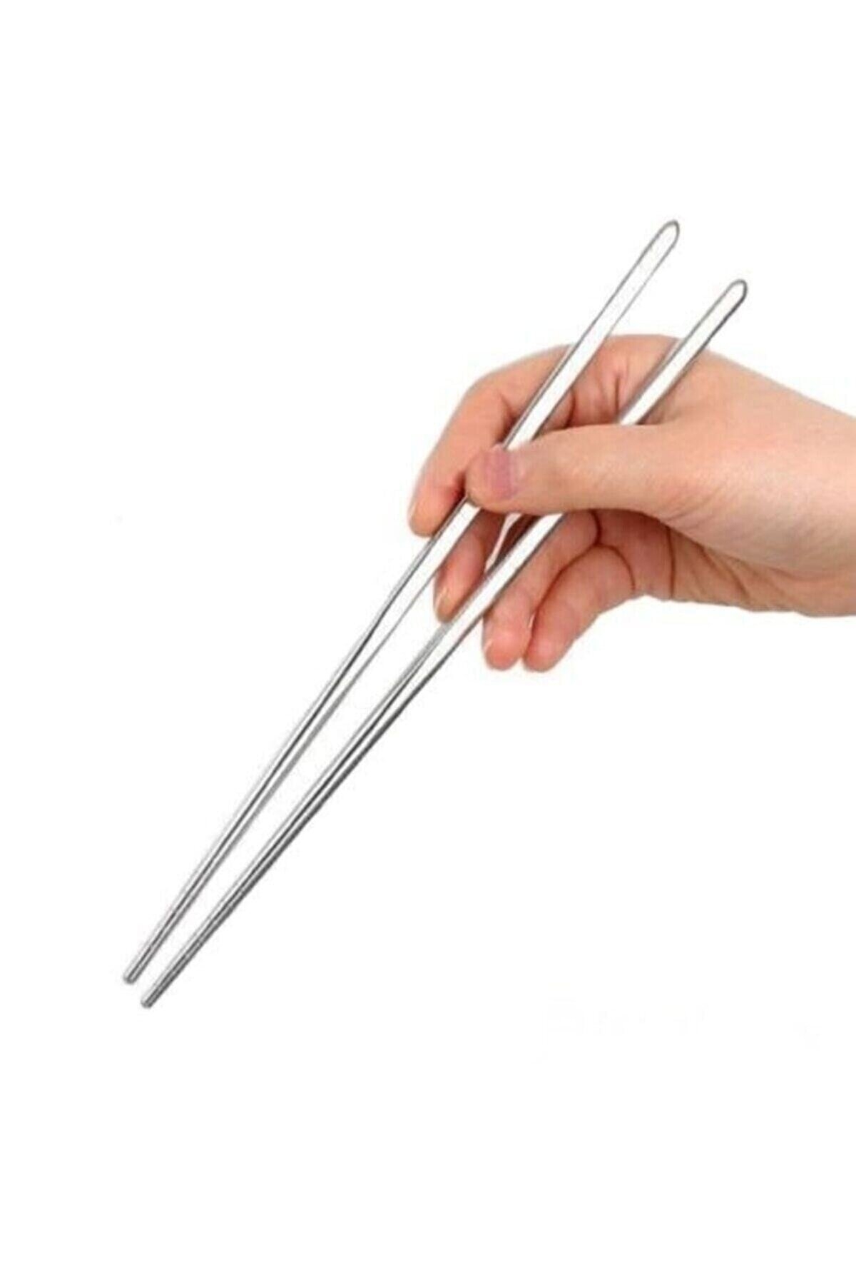Biterse Metal Chopstick Paslanmaz Çelik Çin Çubuğu 1 Çift