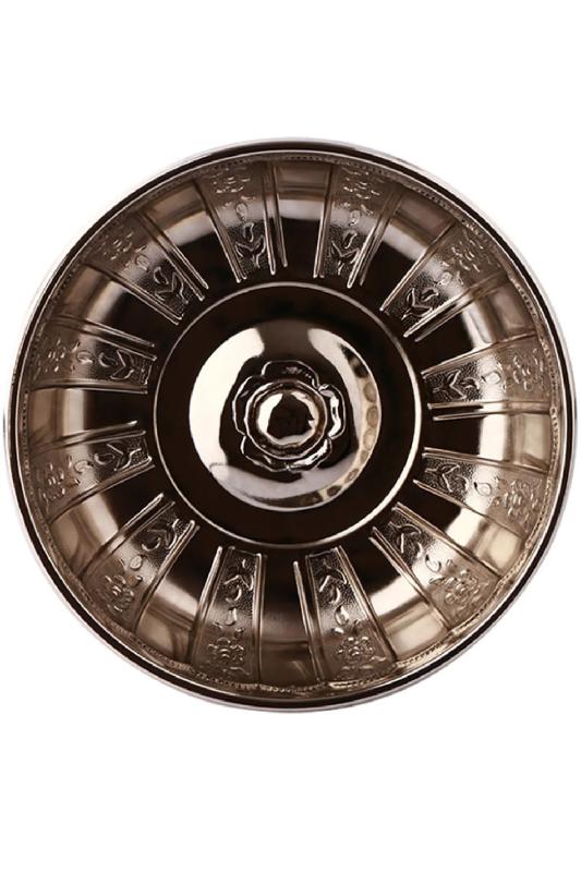 Biterse Nostaljik Osmanlı Hanedan Demir Hamam Tası Gümüş Renk 20 Cm