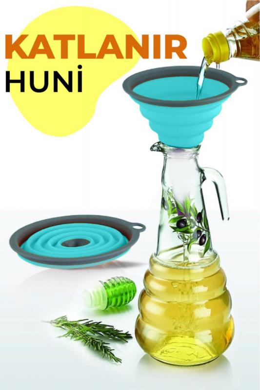 Biterse Pratik Katlanır Silikon Huni