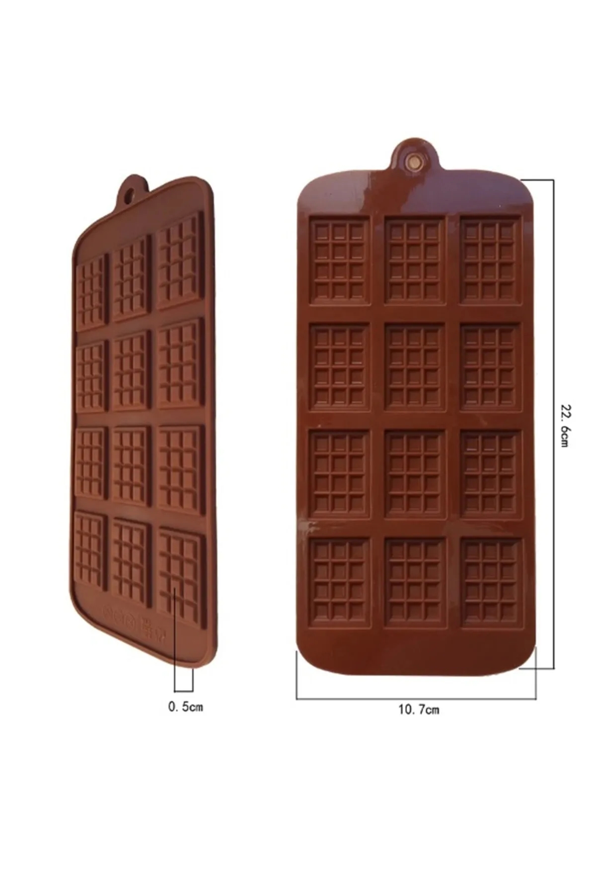 Biterse Silikon Tablet Çikolata Kalıbı Mini Boy 12’li Jöle Şeker Kek Waffle Kalıbı 1 Adet