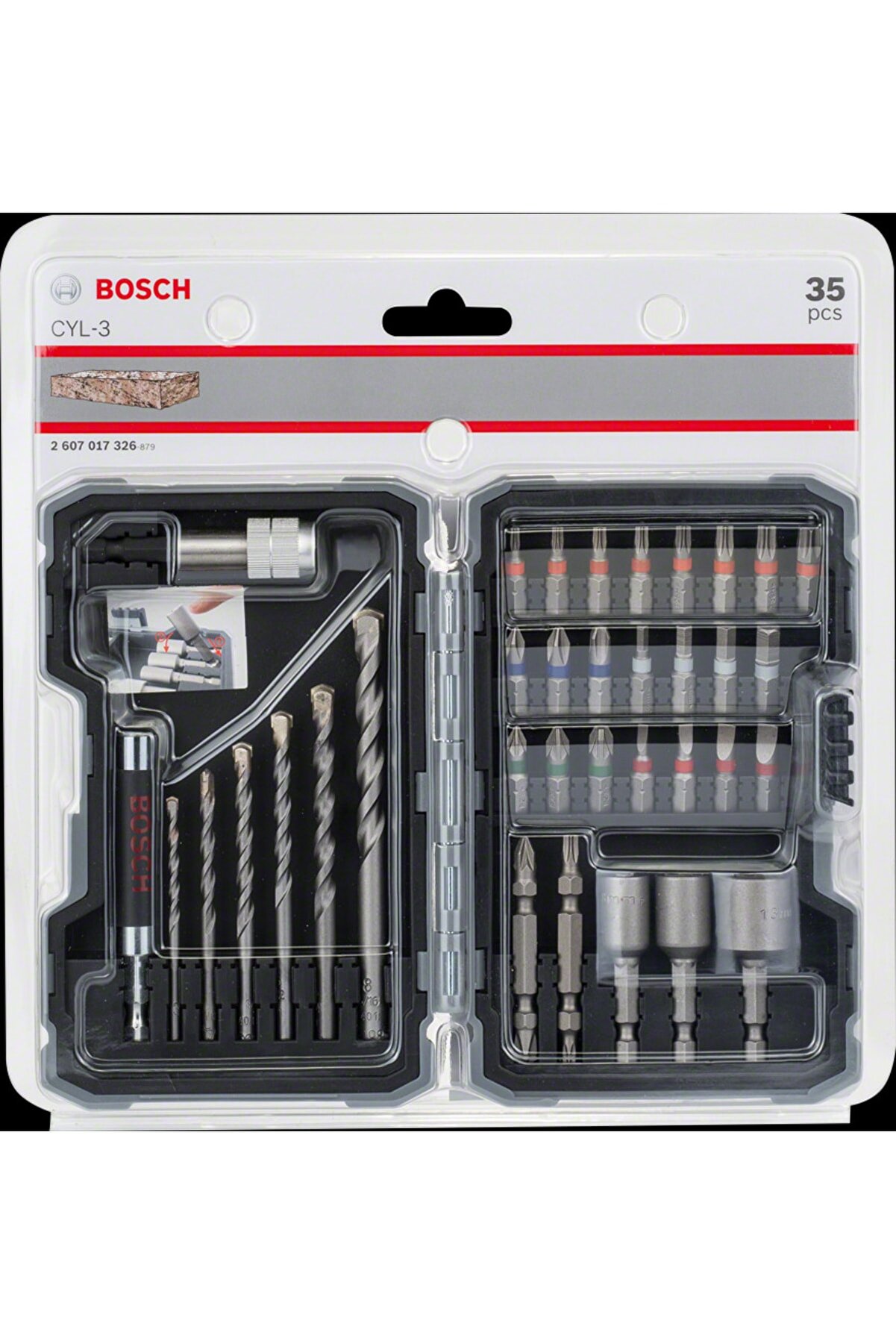Bosch 35 Parça Profesyonel Karışık Beton Delme ve Vidalama Seti cyl-3