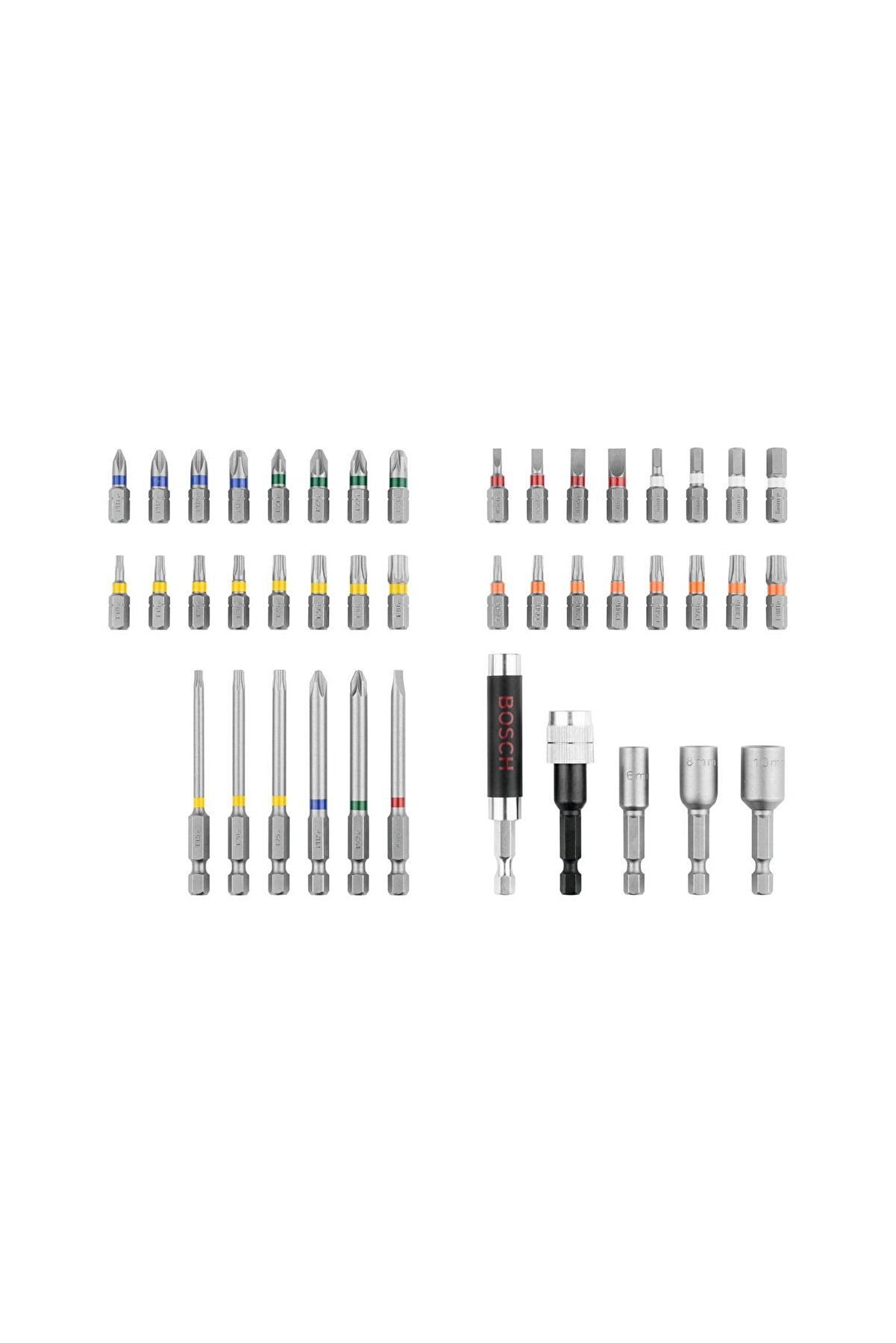 Bosch Professional 43 Parça Extra Hard Tornavida Ucu ve Lokma Anahtarı Seti Bosch Vidalama Ucu Aksesuar Seti