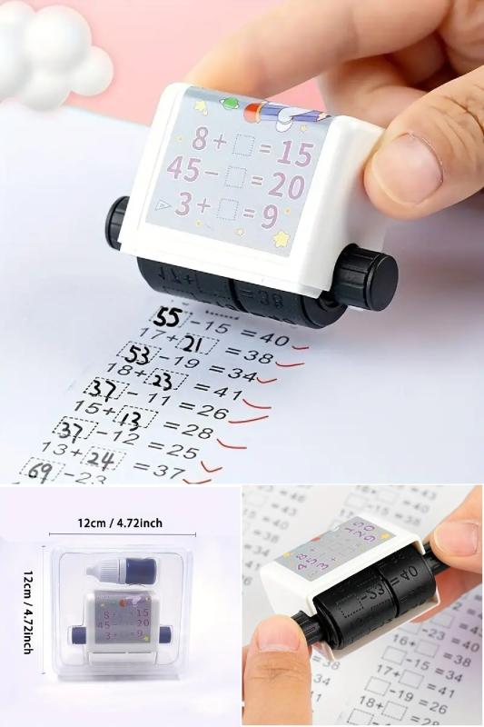 Boşluk Doldurmalı Matematik İşlem Kaşe Seti Mürekkepli Toplama Çıkartma Eğitim Seti