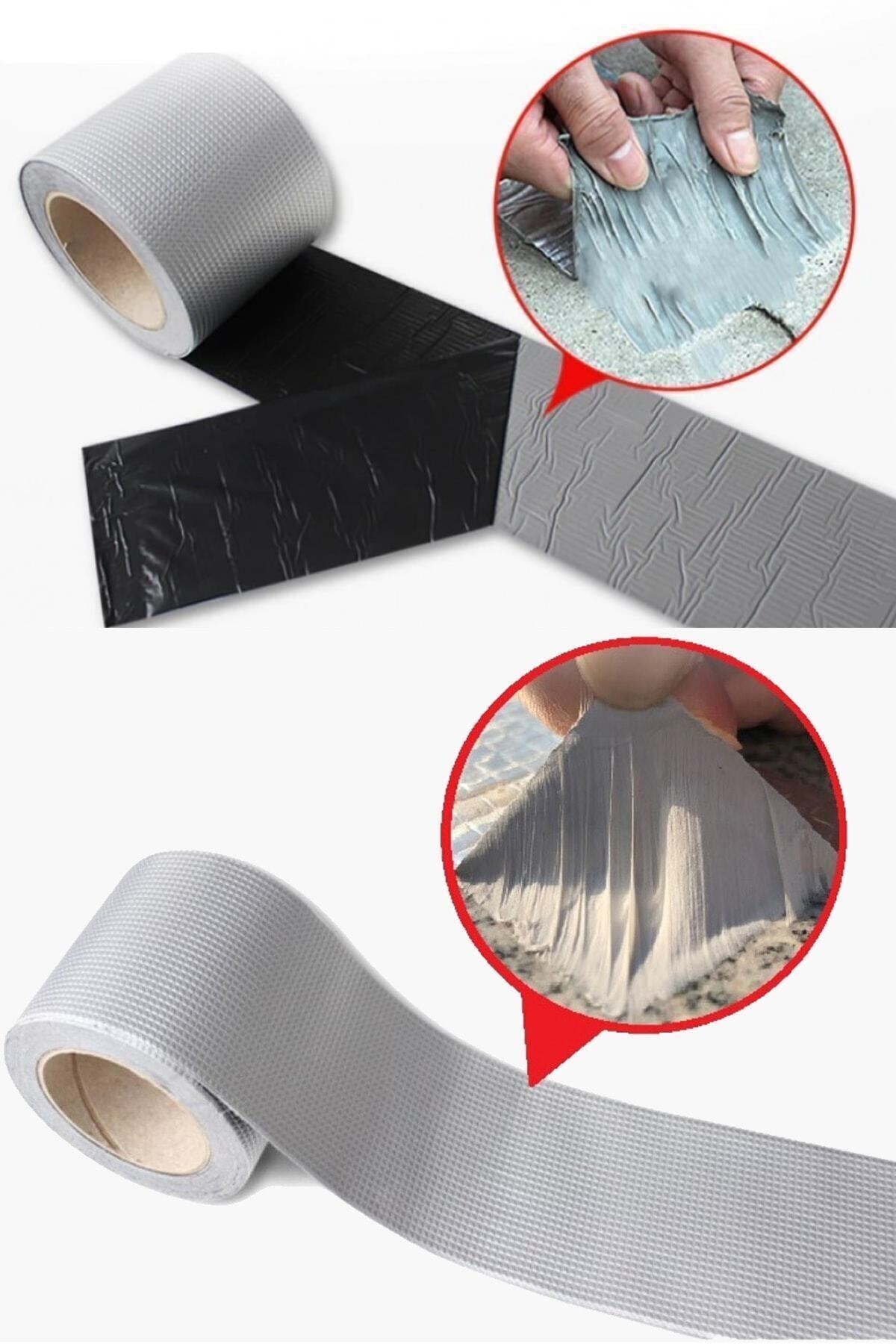 5 Metre X 10 cm Çamur Bant Alüminyum İzolasyon Tamir Çatlak Bantı