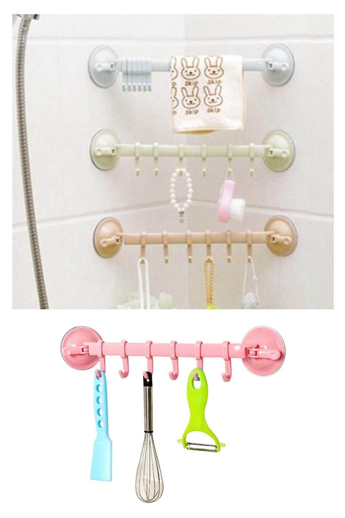Biterse Vantuzlu Kancalı Mutfak / Banyo Askısı