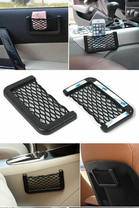 Çok Amaçlı Araç İçi Telefon Tutucu Torpidoya Yapışan File 15x8 Cm