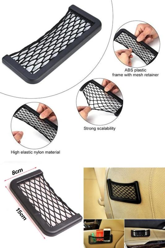 Çok Amaçlı Araç İçi Telefon Tutucu Torpidoya Yapışan File 15x8 Cm