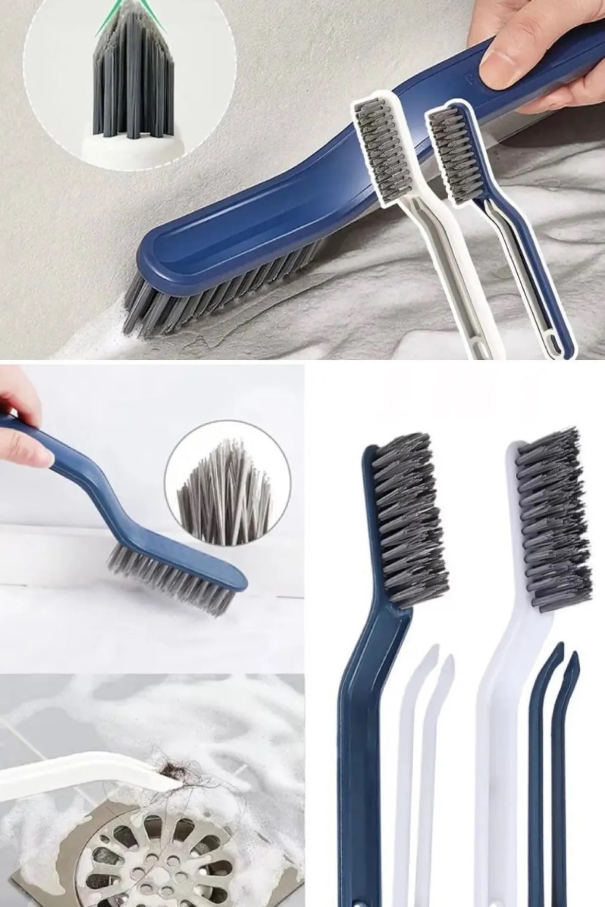 Çok Fonksiyonlu Temizleme Fırçası Cımbız Aparatlı Temizlik Fırçası