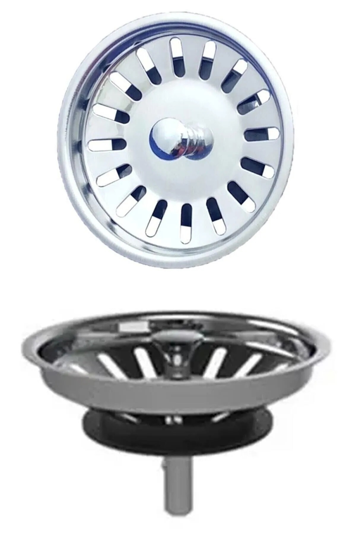 Çöpmak Paslanmaz Çelik Sifon Süzgeci 8 Cm Lavabo Evye Süzgeci Lavabo Gider Süzgeci