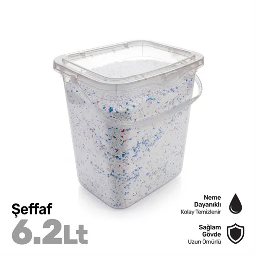SAKLAMA KABI DİKDÖRTGEN 6200 ML (DETERJANLIK)