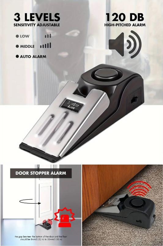 Door Stop Alarmlı 120 dB Kapı Takozu Kapı Stoperi ile Güvenliğinizi Artırın