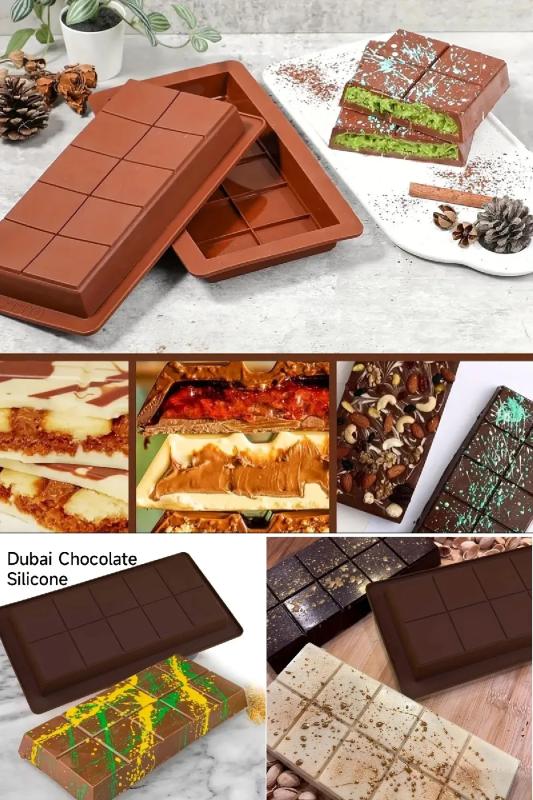Dubai Çikolatası Yapma Kalıbı Çikolata Kalıbı Silikon Çikolata Kalıbı
