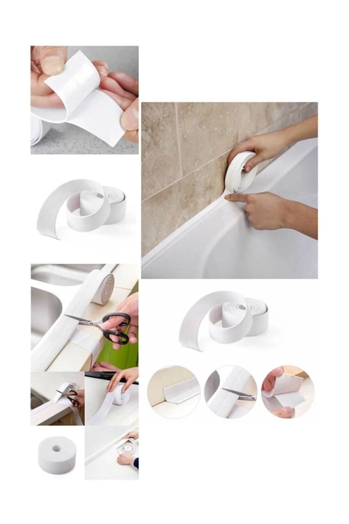 Etika Su Sızdırmaz Banyo Mutfak Kenar Bandı 3.2mt Yapışkanlı Sızdırmaz Bant