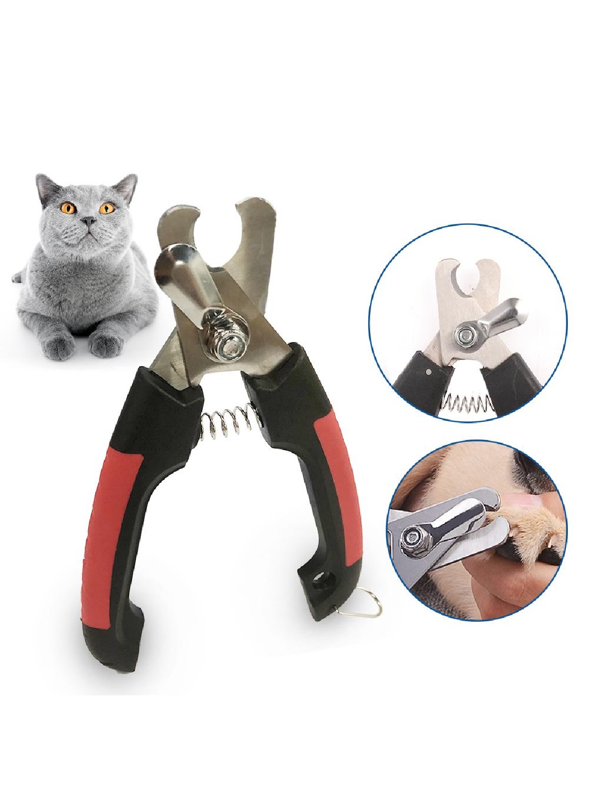 Evcil Hayvan Kedi ve Köpek Tırnak Makası Kilit Mekanizmalı 12 cm