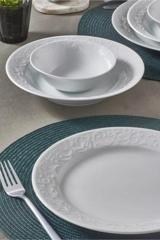 Güral Porselen Bahar Dalı 18 Parça 6 Kişilik Yemek Takımı