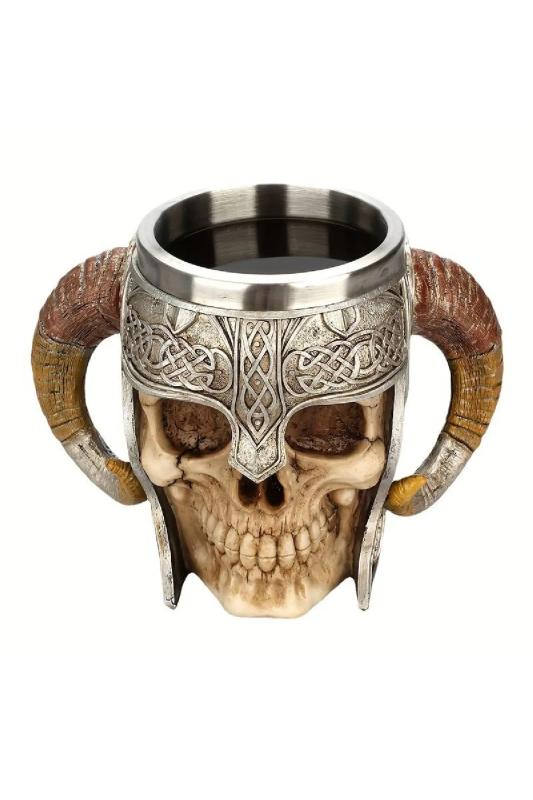 Hediyelik Viking Kuru Kafa Tasarımlı Bardak