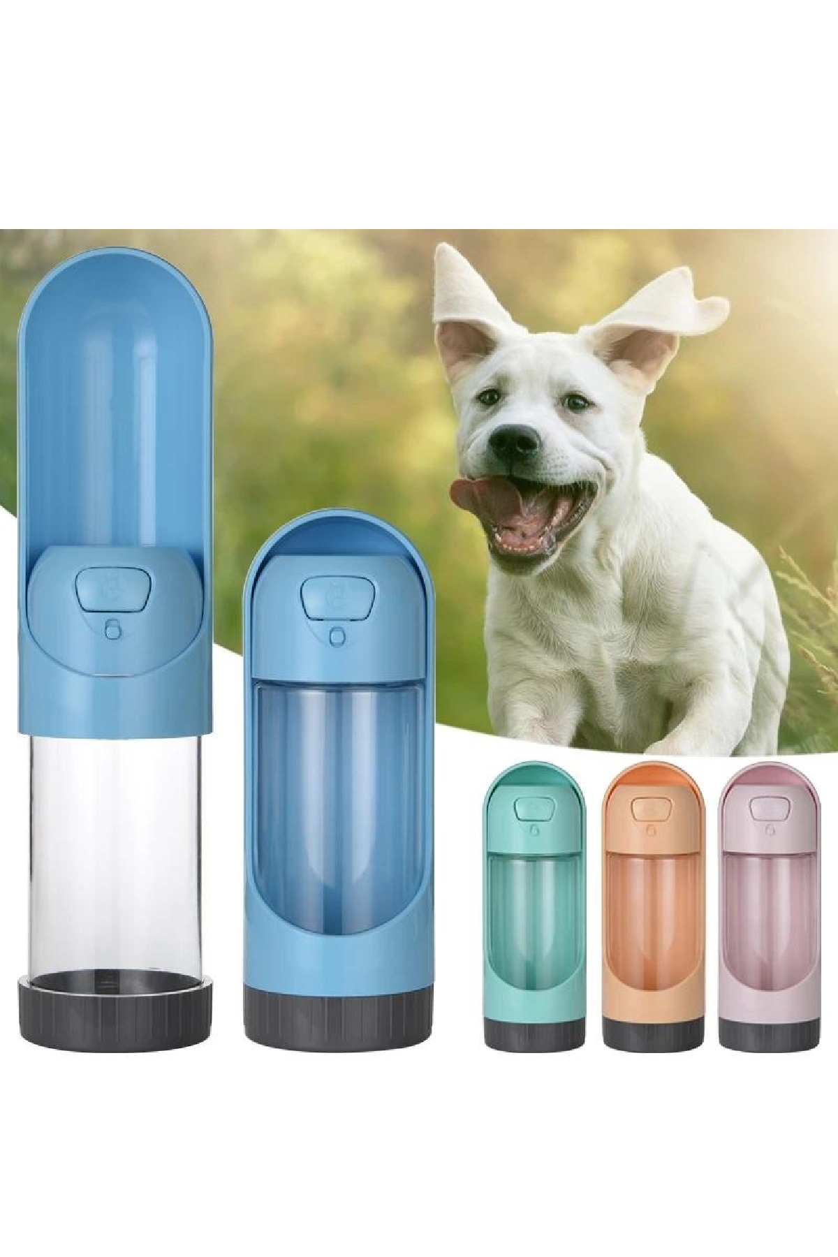 Katlanabilir Karbon Filtreli Evcil Hayvan Kedi Köpek Seyahat Suluğu Su Kabı