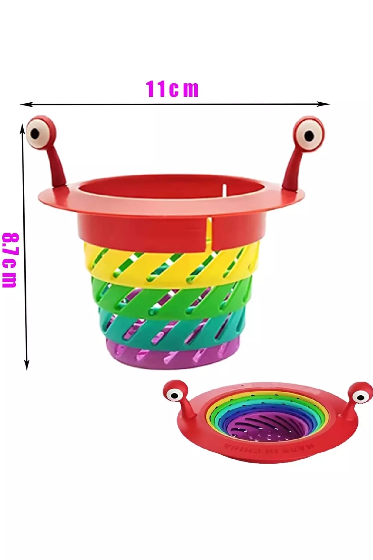 Katlanır Canavar Tasarımlı Evye ve Lavabo Süzgeci Plastik 1 Adet