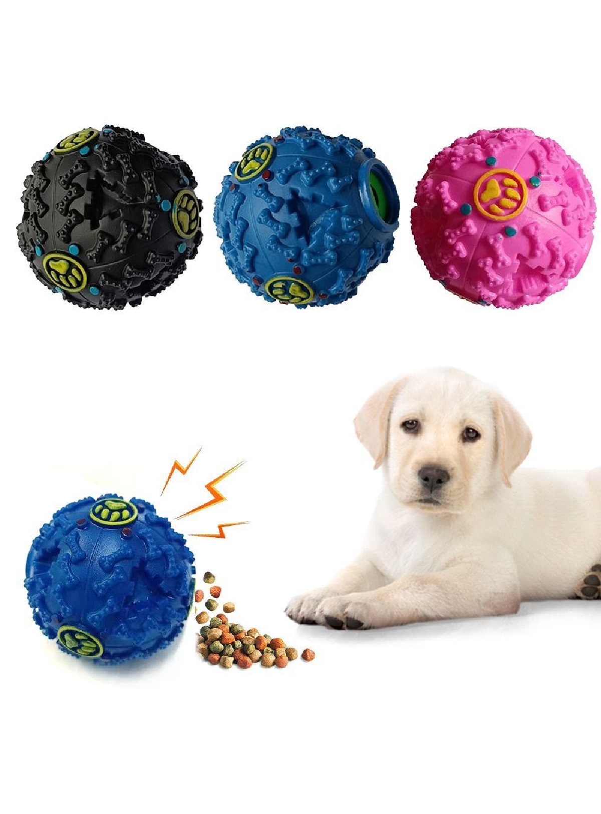 Köpekler İçin Sesli Ödül Maması Oyun Topu 7 Cm