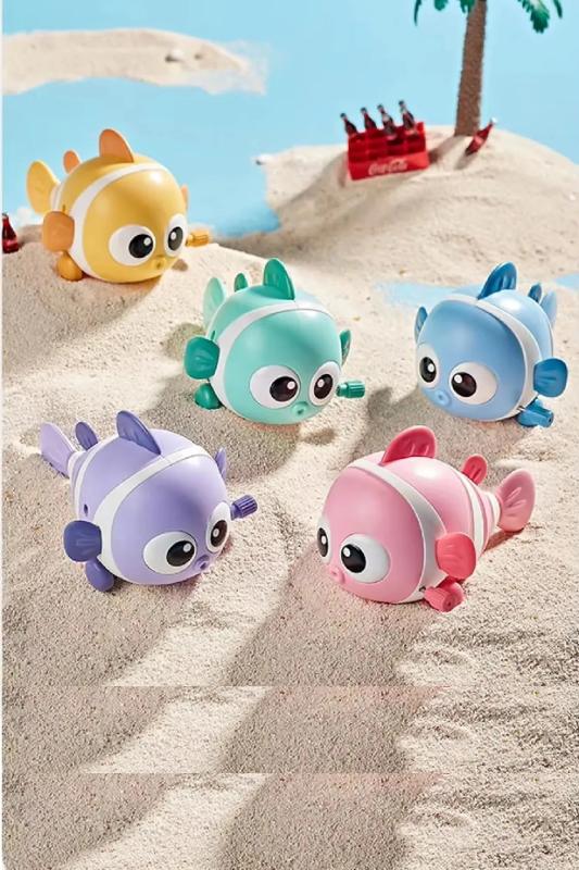 Kurmalı Balık Bebek Banyo Oyuncağı Hareketli Küvet Banyo Balığı