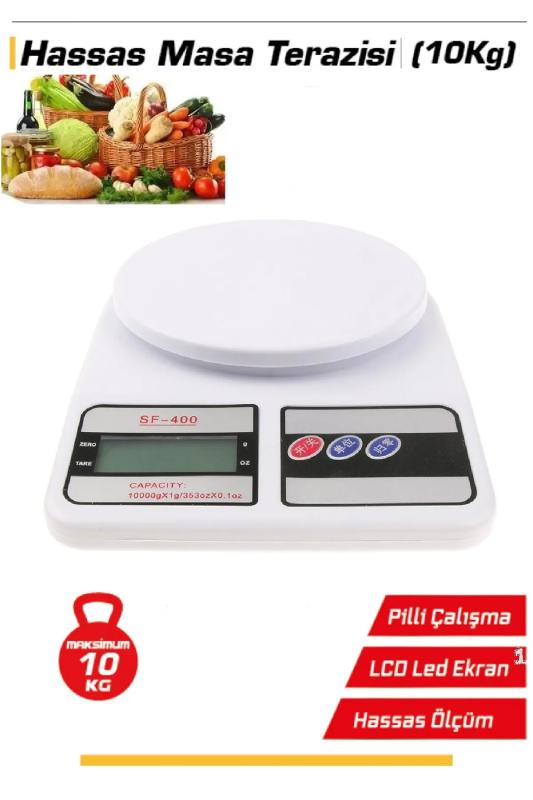 Lcd Ekranlı Dijital Hassas Mutfak Tartısı Çok Amaçlı Tartı Min 1g max 10kg