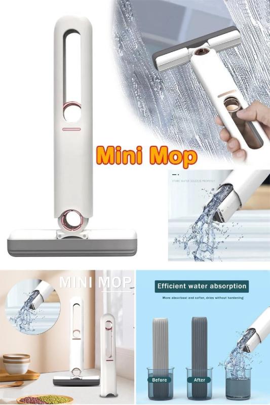 Masa Üstü Mini Mop Taşınabilir Kendinden Sıkmalı Mini Temizlik Paspası