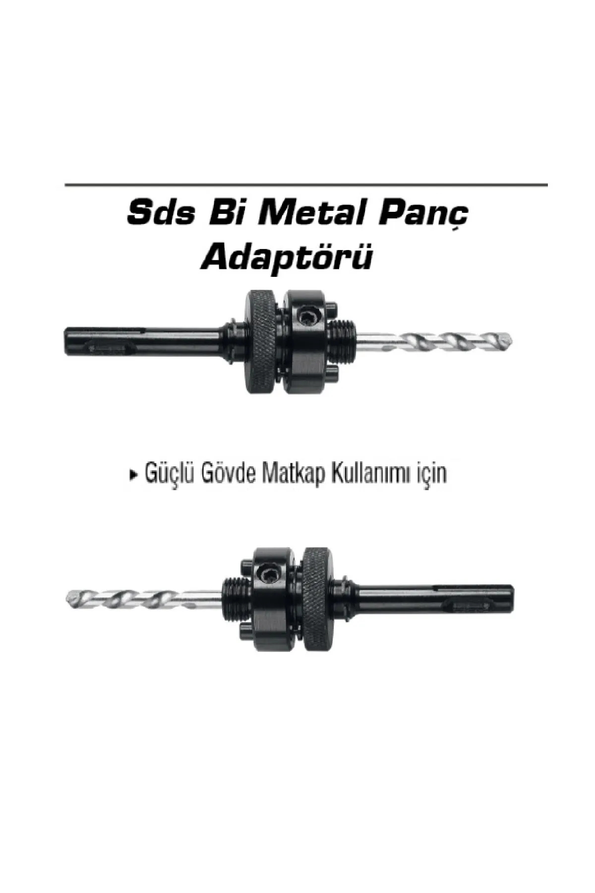Matkap Ucuna Takılan Sds Bi Metal Panç Adaptörü Sds 30-210 mm