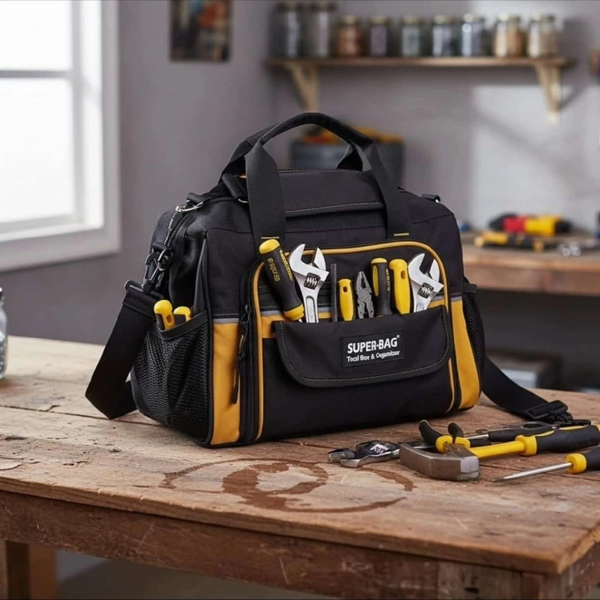 Maxtool-M Boy Boş Bez Takım Çantası İmperteks Keten Çanta Super-Bag ASR-2024