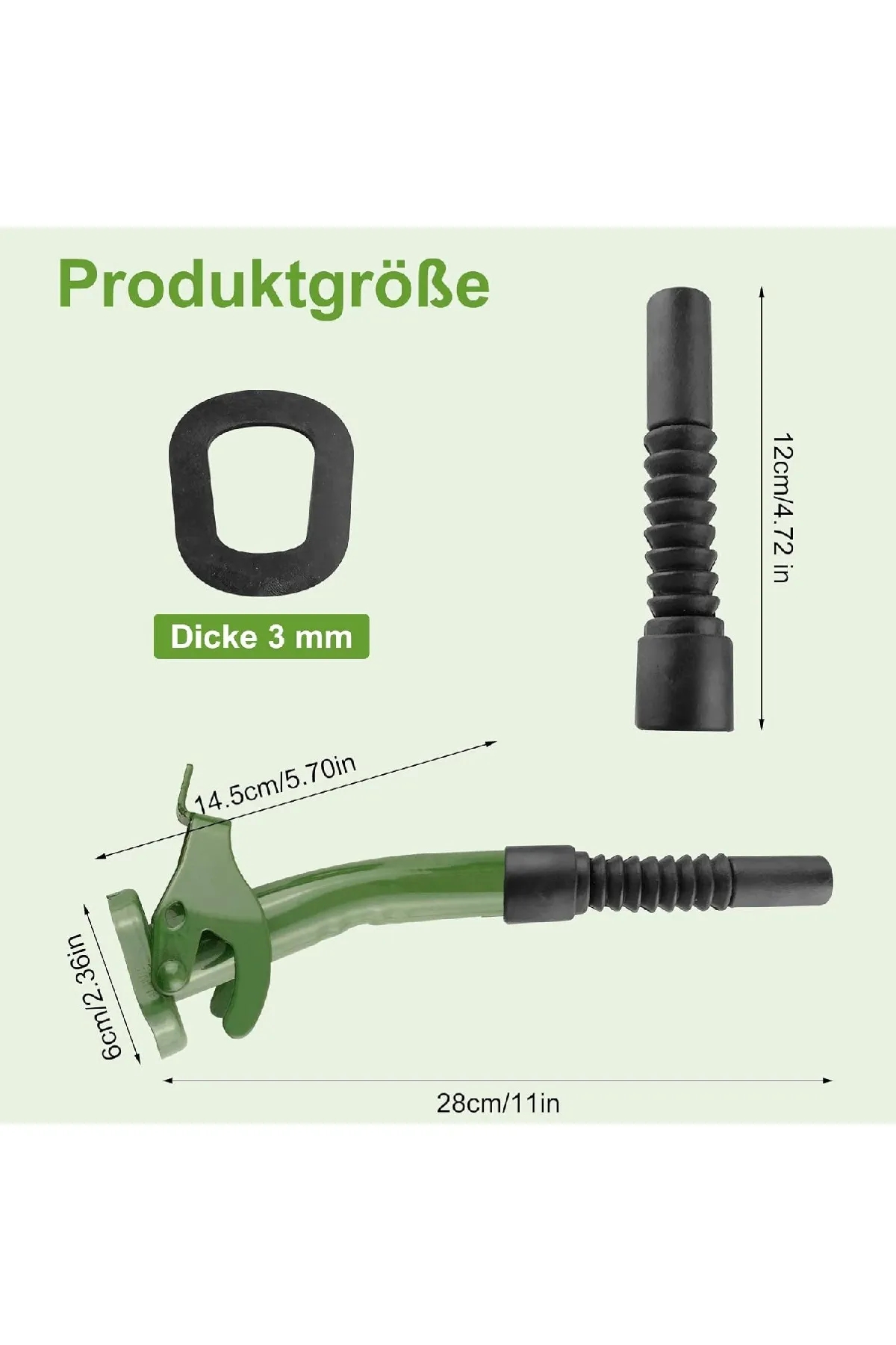 Metal Dökme Ağzı Yakıt Bidonu Çıkış Borusu Lastik Ağızlı 20 Mm Tank Manşonu Metal Bidon 5/10/20 L Benzin Bidonu İçin Dökme Ağzı