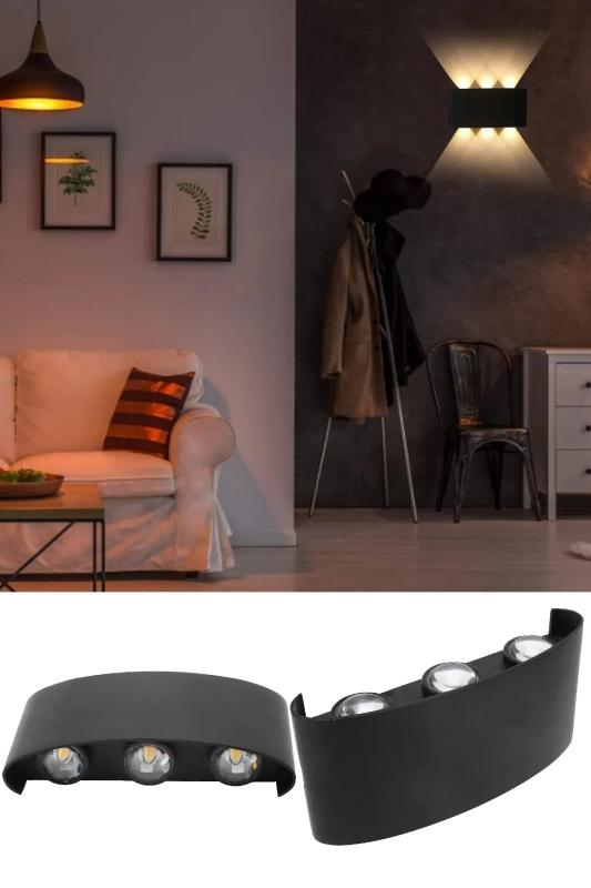 Modern Çift Yönlü LED Duvar Lambası Oturma Odası Yatak Odası Lambası Merdiven Koridor Lambası Aplik