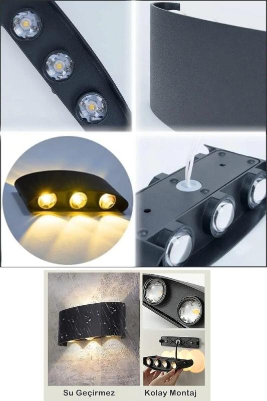 Modern Çift Yönlü LED Duvar Lambası Oturma Odası Yatak Odası Lambası Merdiven Koridor Lambası Aplik