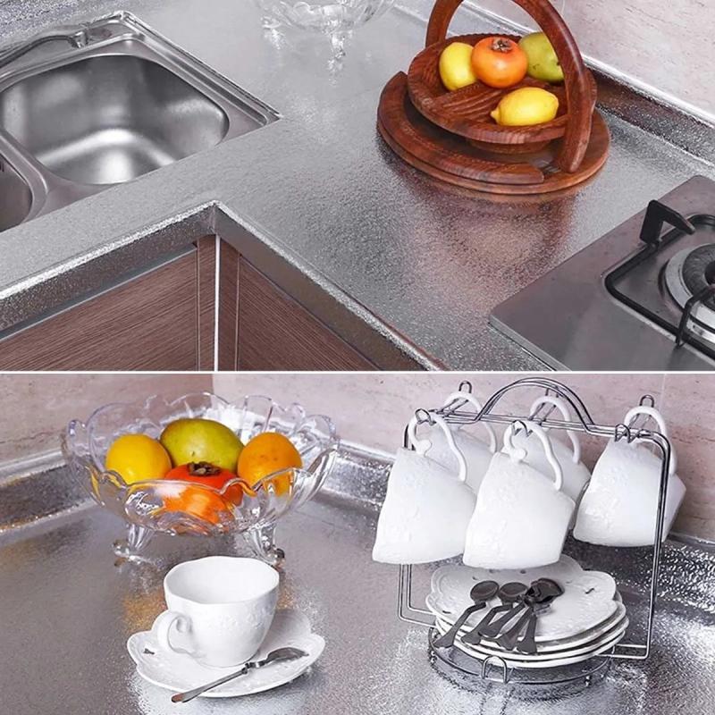 Mutfak Tezgah Üstü Çok Amaçlı Silinebilir Yapışkan Folyo 2 mt x 60 cm