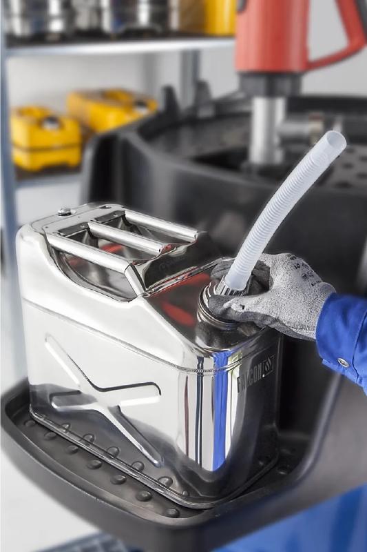 Paslanmaz Çelik Benzin Bidonu Taşınabilir Yakıt Tankı Metal Benzin Bidonu 10 Lt