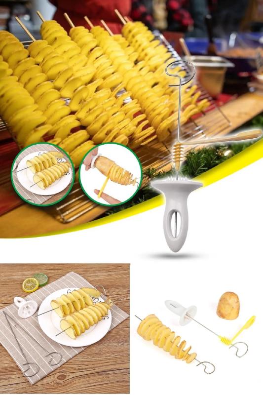 Pratik Çubukta Spiral Patates Dilimleme Aparatı