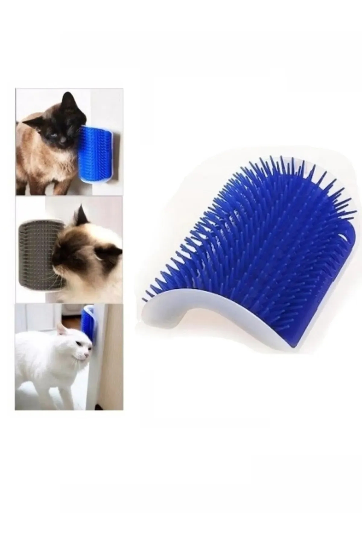 Pratik Kedi Kaşınma Aparatı Mavi