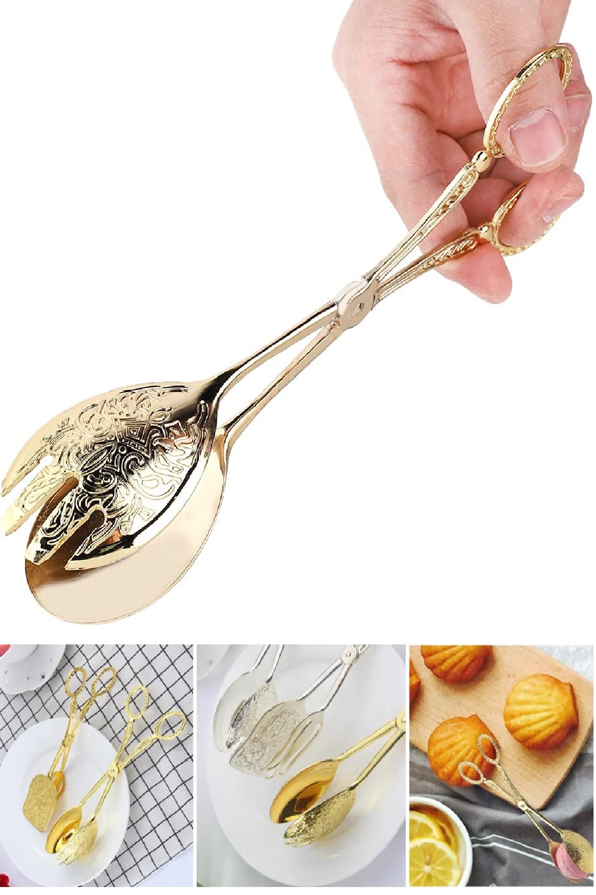Retro Model Servis Ve Sunum Kaşığı Salata Kaşığı Pasta Kaşığı
