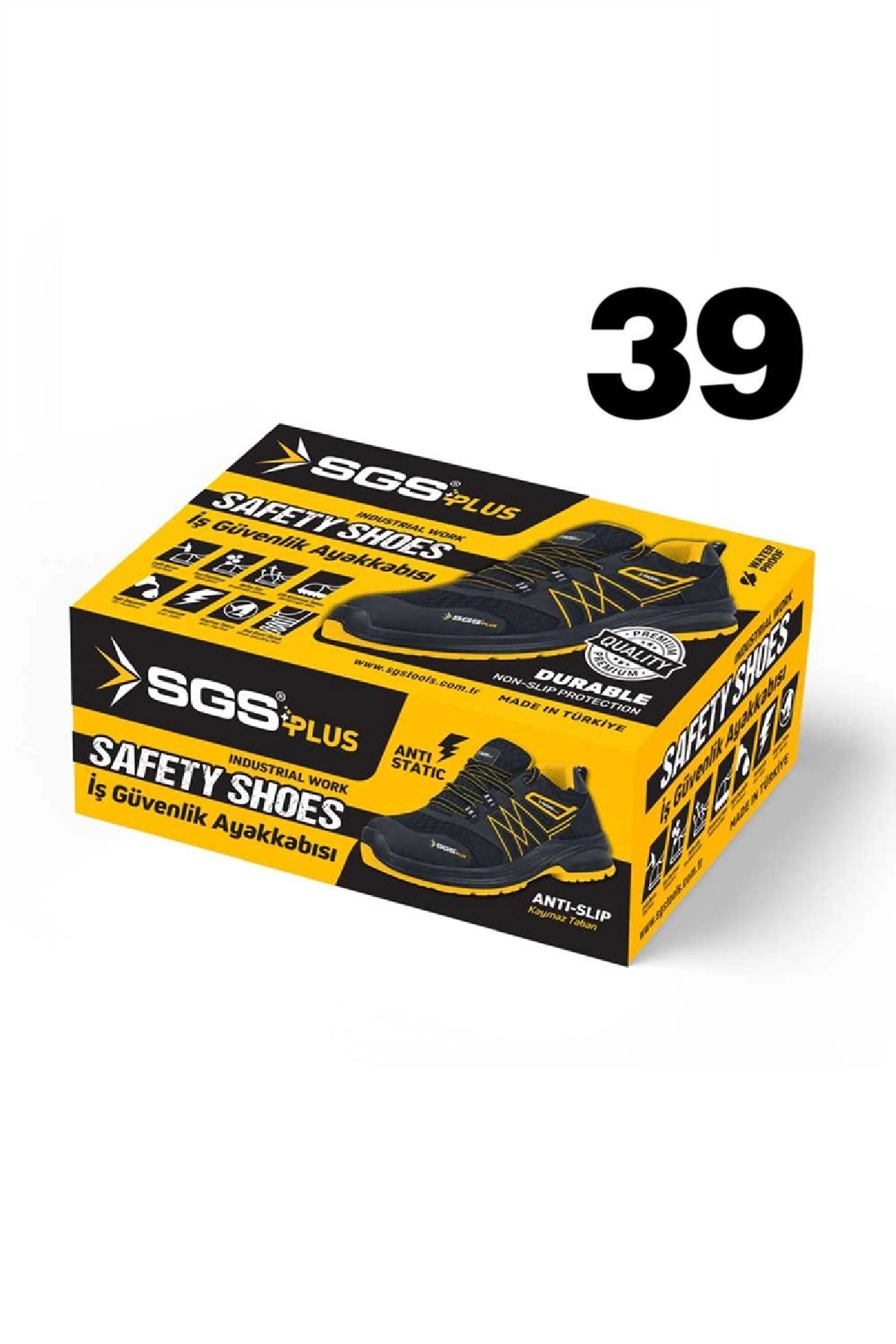 SGS CROSS S1 Çelik Burunlu Kaymaz Tabanlı Sıvı Geçirmez İş Ayakkabısı No 39