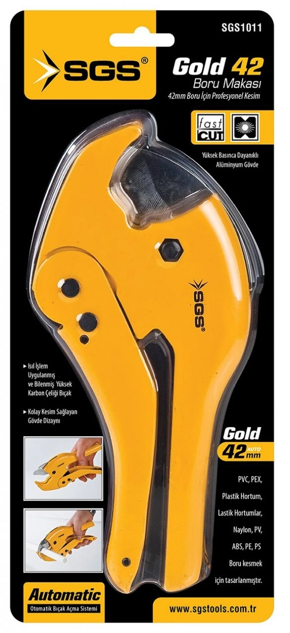 SGS Gold42 Premium Boru Makası 42mm SGS1011 Alüminyum Gövde