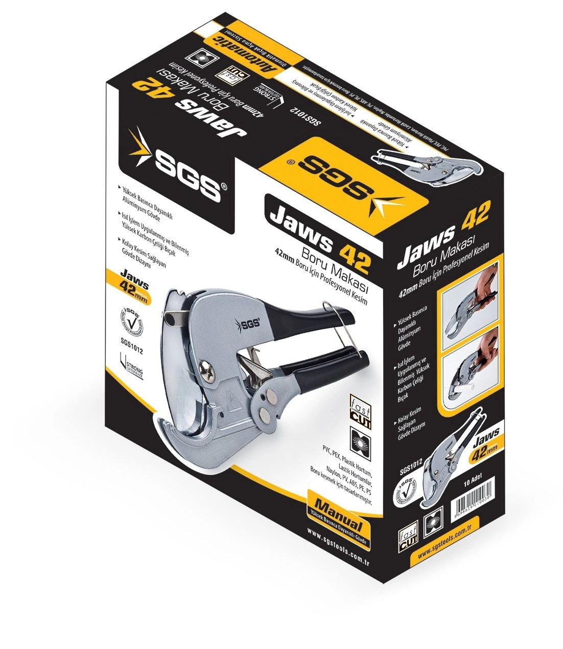 SGS Jaws42 Profesyonel Boru Makası 42mm SGS1012 Alüminyum Gövde