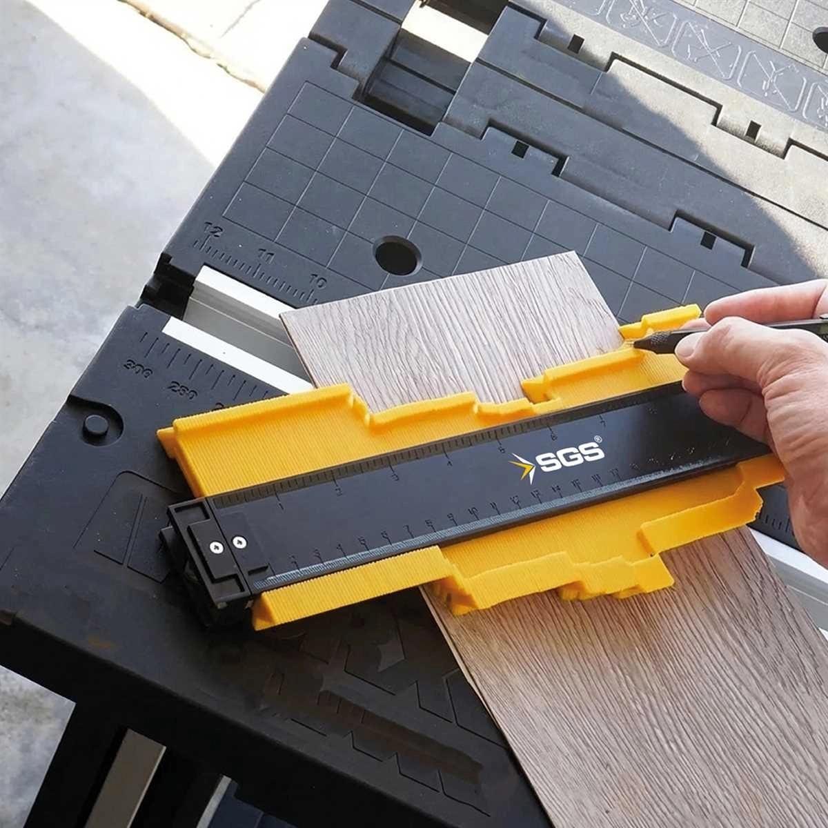 SGS MAGIX Şablon Cetveli 25x10 cm Karmaşık Şekil ve Profil Kopyalama Aleti SGS980