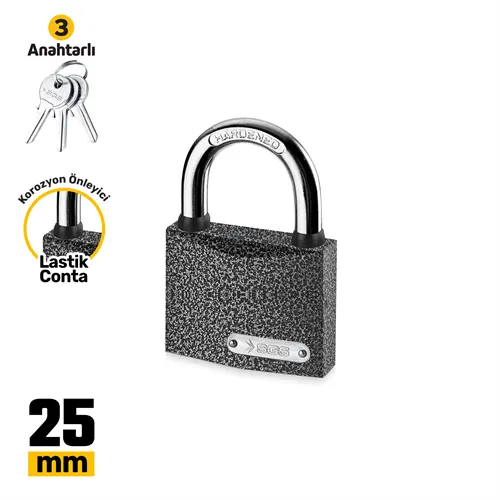 ASMA KİLİT GRİ BOYALI 25MM