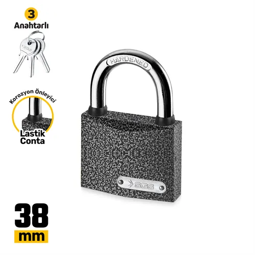 ASMA KİLİT GRİ BOYALI 38MM