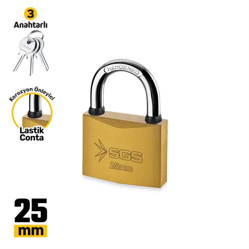 ASMA KİLİT SARI BOYALI 25MM