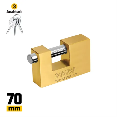 ASMA KİLİT KAYAR MİLLİ SARI KAPLAMA 70MM