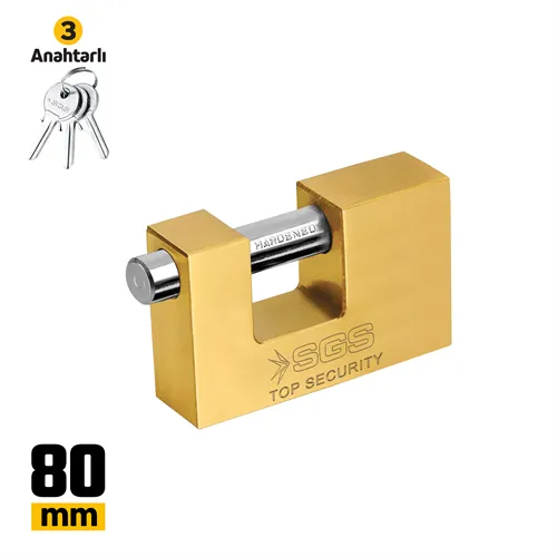 ASMA KİLİT KAYAR MİLLİ SARI KAPLAMA 80MM