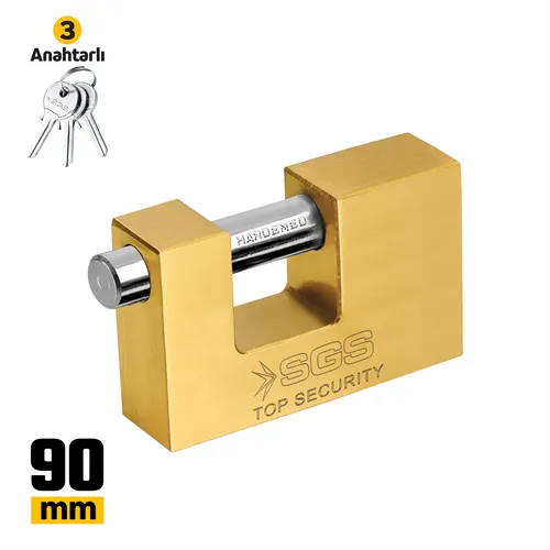 ASMA KİLİT KAYAR MİLLİ SARI KAPLAMA 90MM