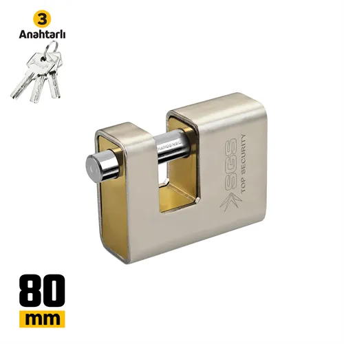 ASMA KİLİT KAYAR MİLLİ ÇELİK KORUMALI 80MM