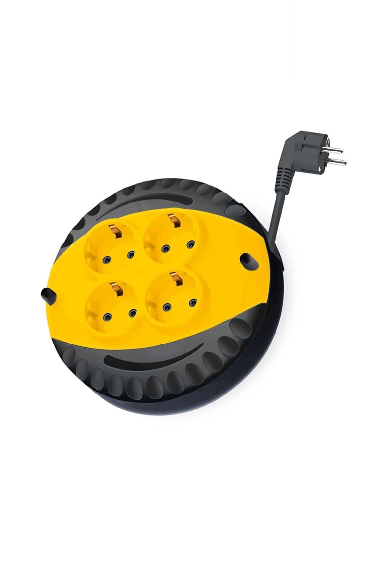 SGS2188 Mini Uzatma Kablo 5 Metre Makaralı 4 Prizli Topraklamalı Grup Priz